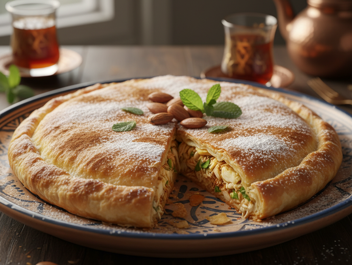Pastilla au poulet et amandes : recette marocaine traditionnelle